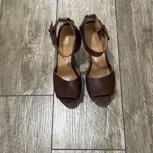 Nine West Brown Wedge Heels